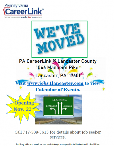 **We Moved to 1046 Manheim Pike - Re-Opening For Services Monday, Nov ...